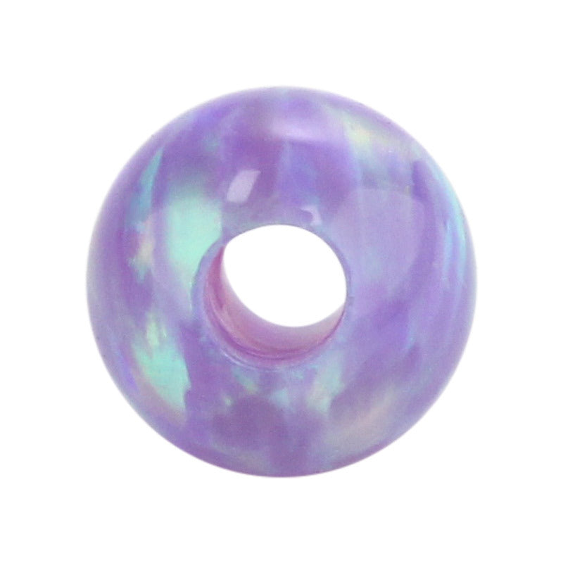 全孔球形OPAL仿欧泊石宝石裸石 人造合成澳圆珠吊坠OP40