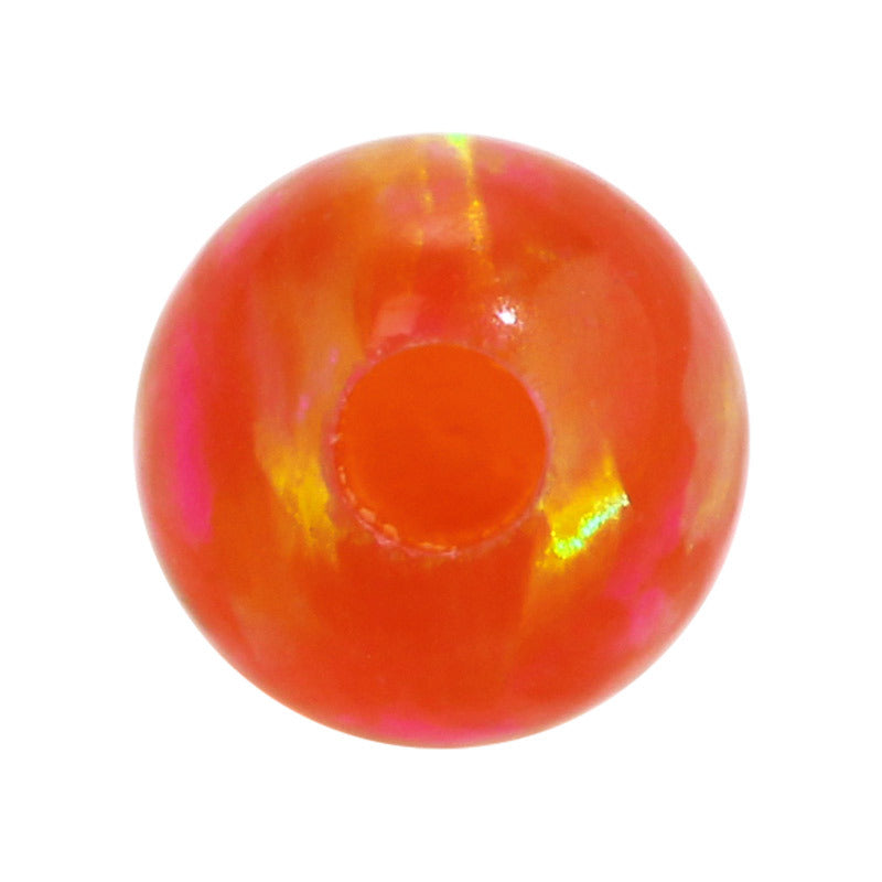 半孔球形OPAL仿欧泊石裸石 人造合成澳宝圆珠吊坠OP47