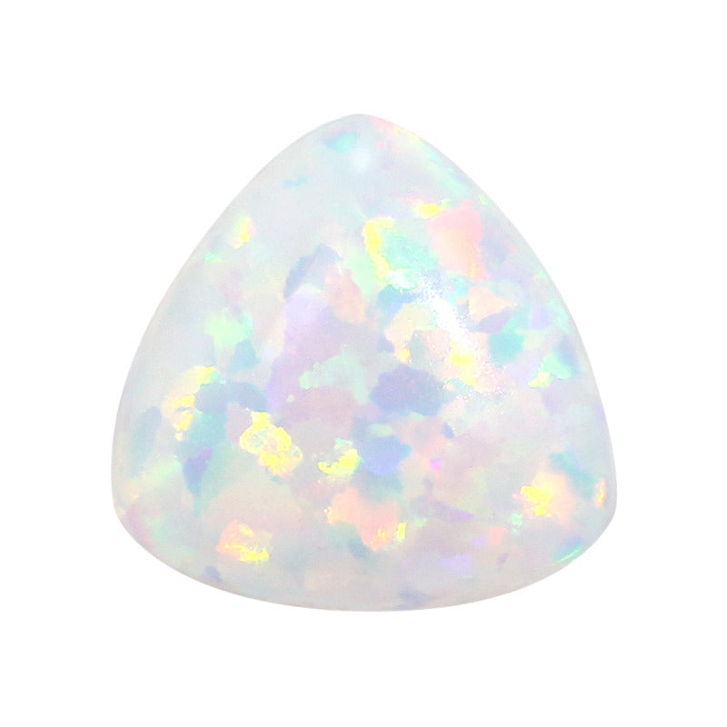 合成蛋白石欧泊石肥三角裸石 白色人造澳宝OPALOP17