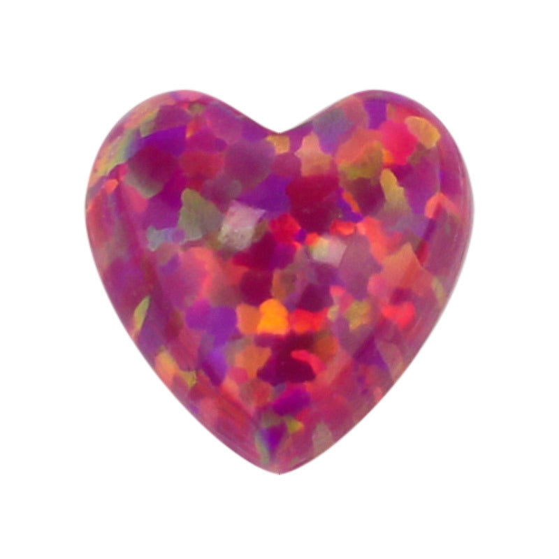 心形平底合成澳宝欧泊石裸石 人造OPAL红欧泊桃心形OP23