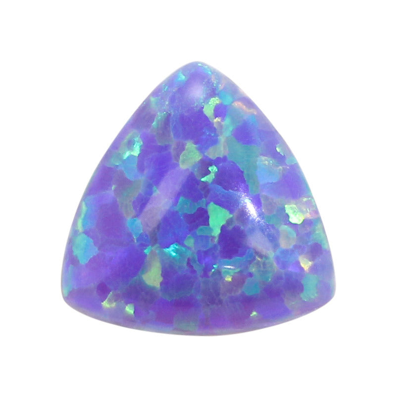 肥三角平底合成澳宝欧泊石 人造蛋白石OP40穿刺饰品裸石