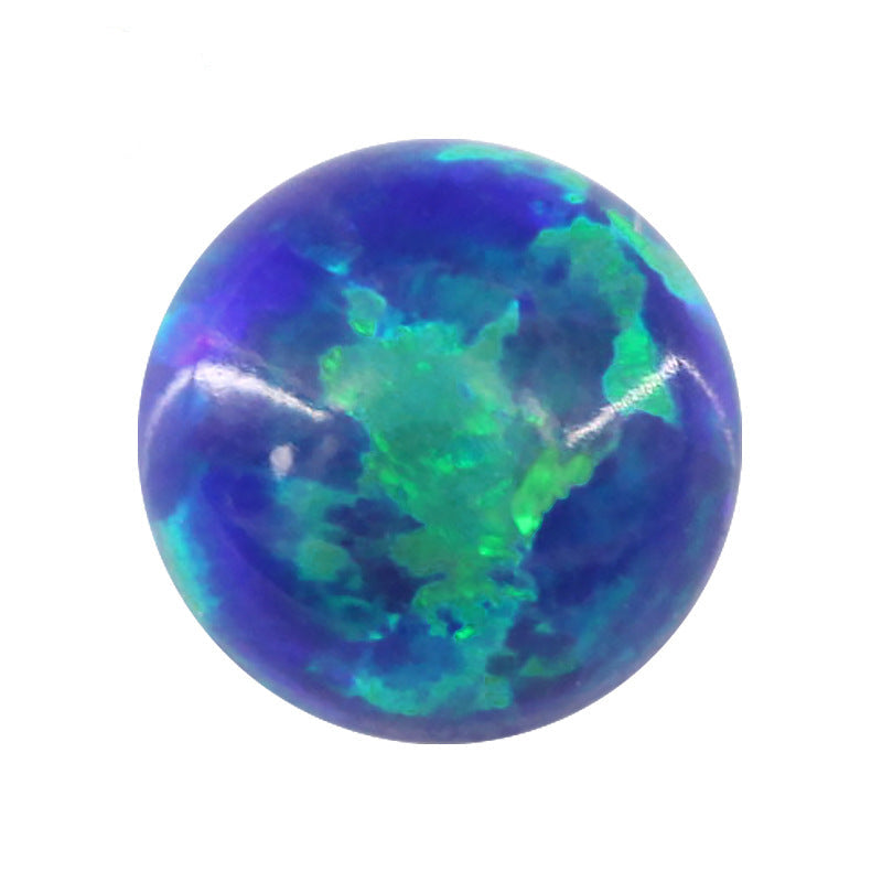 圆形平底OPAL仿欧泊石宝石裸石 人造合成澳宝蓝绿#L-1
