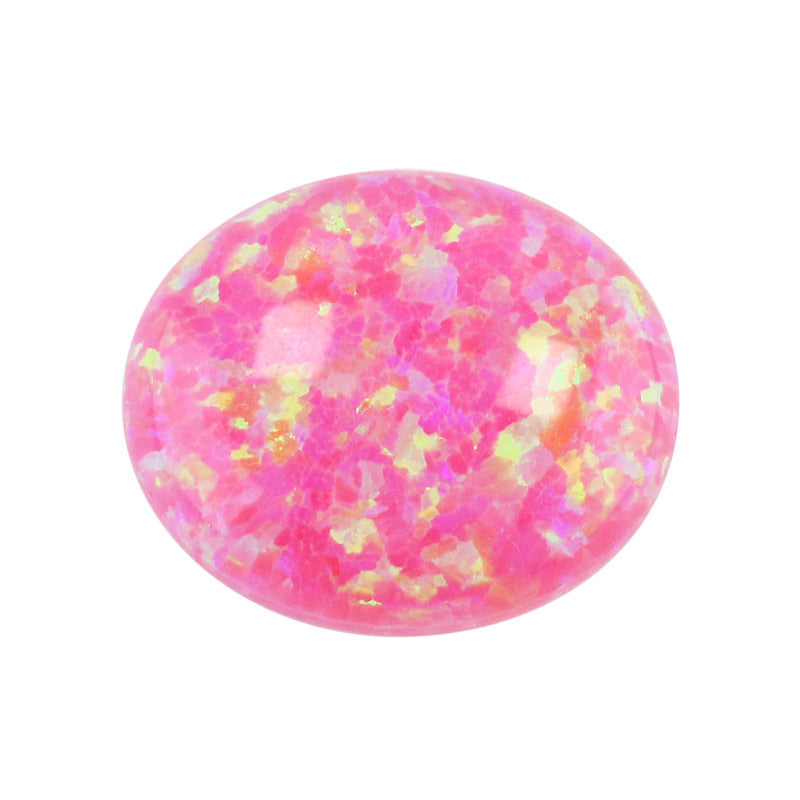 蛋形合成欧泊OPAL石裸石 戒面人造澳宝椭圆形平底OP07