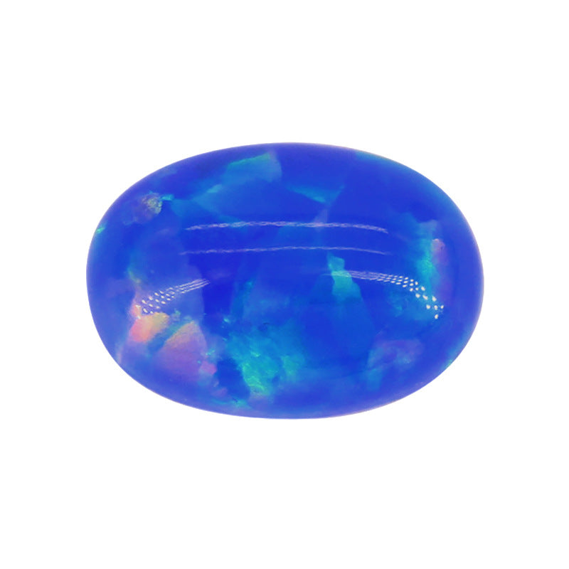 OPAL蛋形合成欧泊石裸石 人造澳宝椭圆形欧珀石平底FI02