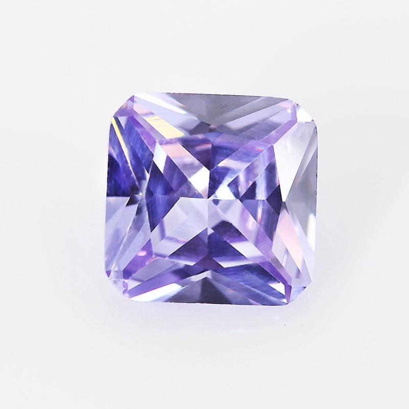 正方形倒角深变蓝色锆石 深变兰人造CZ皓裸石批发首饰品