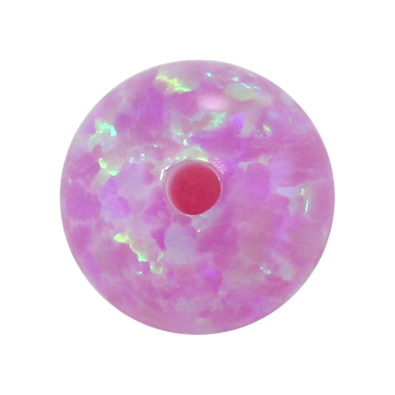 半孔球形OPAL仿欧泊石宝石裸石 人造澳宝蛋白石珠子OP10