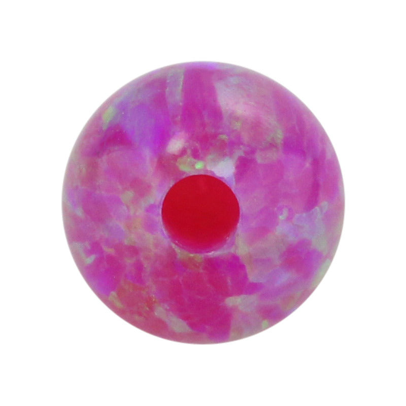 半孔球形OPAL仿欧泊石 耳钉舌钉裸石合成圆珠澳宝OP09