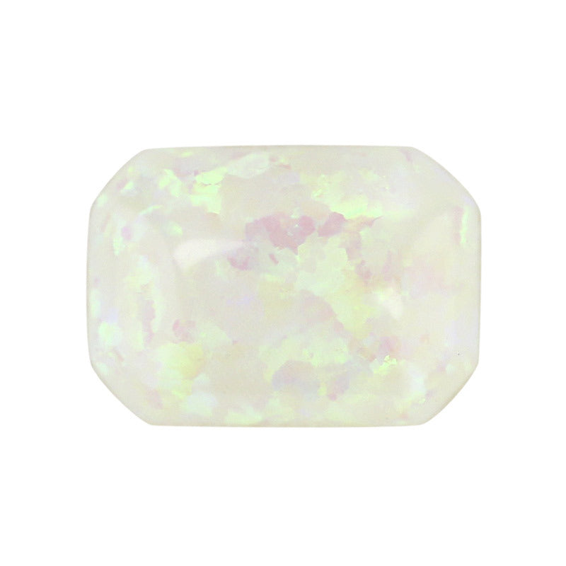 长方倒角平底素面人造欧泊石 合成澳宝OPAL裸石#F-H1