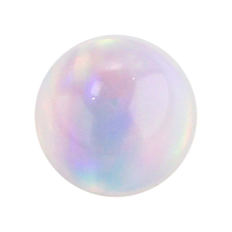 无孔球形OPAL仿欧泊石宝石裸石 耐高温透明粉澳宝圆珠子