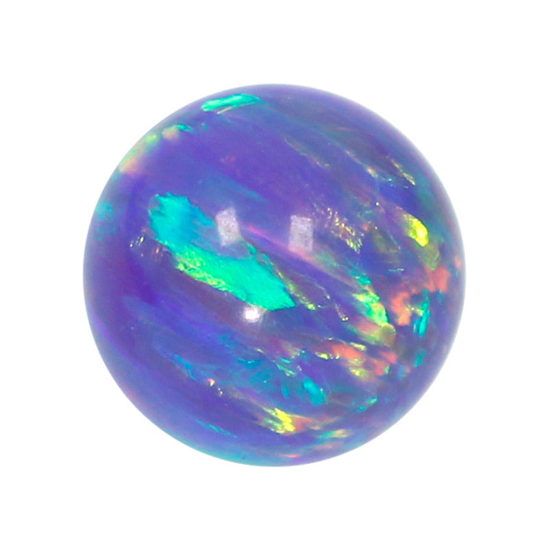 球形OPAL仿欧泊石宝石裸石 人造合成澳圆珠吊坠戒面OP40