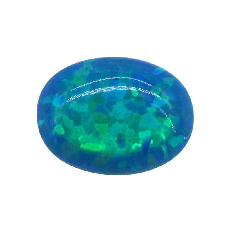 OPAL蛋形合成欧泊石裸石 镶戒面人造澳宝椭圆形平底#T-2