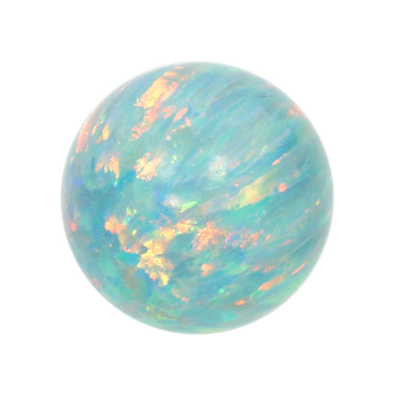 球形OPAL仿欧泊石宝石裸石 圆珠人造合成澳吊坠戒面OP03