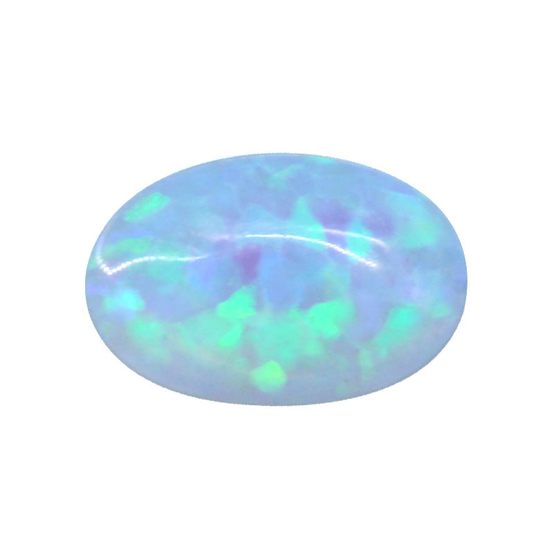 蛋形合成欧泊石OPAL裸石戒面人造澳宝椭圆形平底FI14
