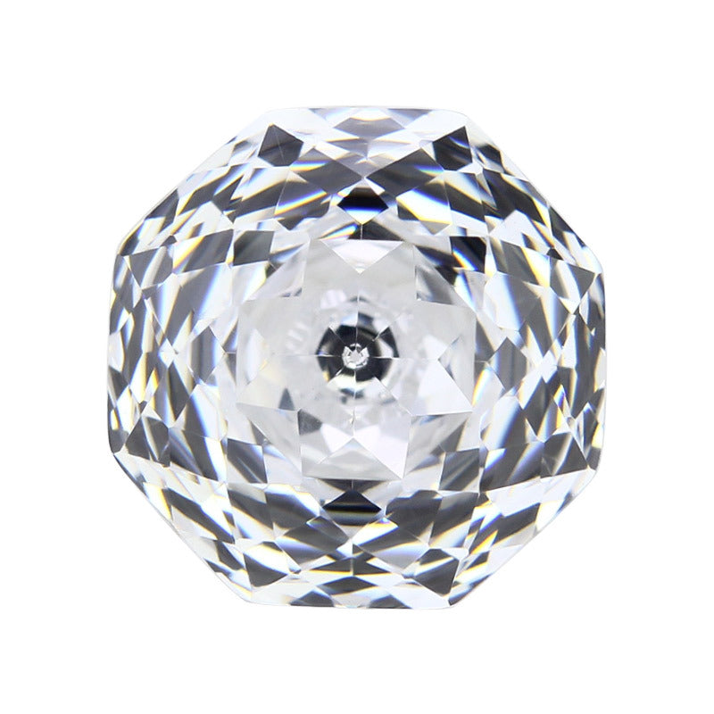 千禧玫瑰切白色高碳钻 钻白色八边形锆石裸石主石耳钉