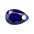 单孔梨形34#蓝刚玉戒面裸石批发 人造蓝宝石34号水滴形