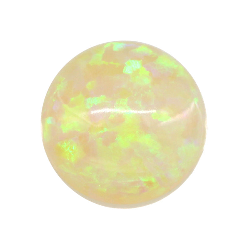 OPAL圆形平底仿欧泊石宝石裸石 人造合成澳宝OP04欧珀
