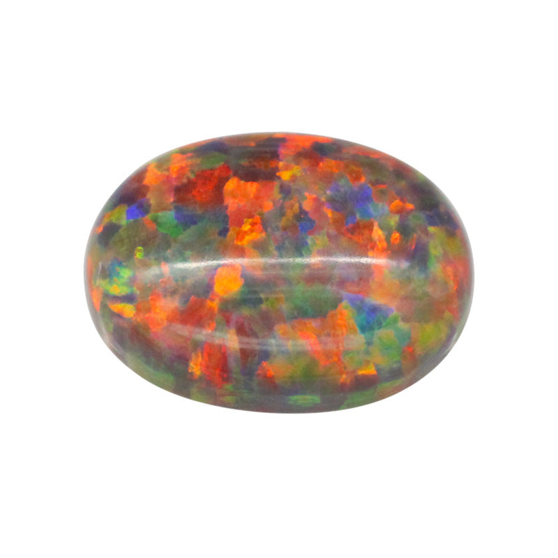 OPAL蛋形合成欧泊石裸石 镶戒面人造澳宝椭圆形平底OP15