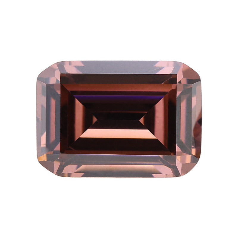 长方形倒角车平胭脂锆石裸石 祖母绿切割烟锆胭锆CZ宝石