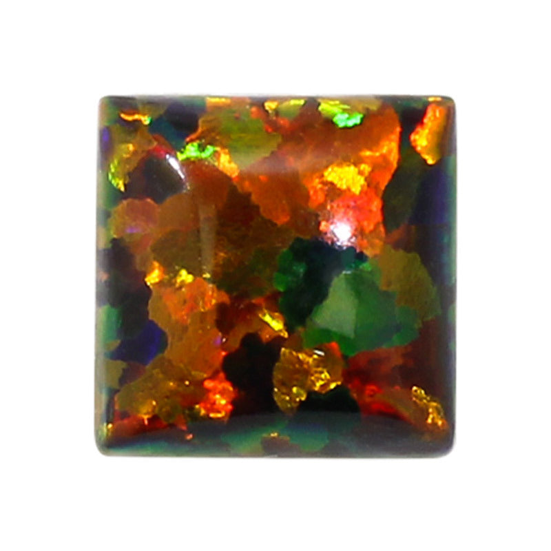 正方直角平底人造澳宝欧珀 合成蛋白石OPAL仿欧泊石OP34