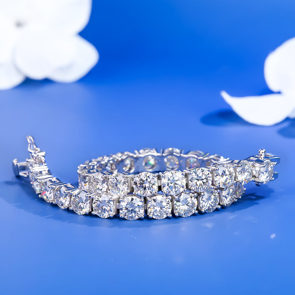 2-6mm【跨境】网球手链女生外贸手饰品高级感ins小众莫桑石网球链