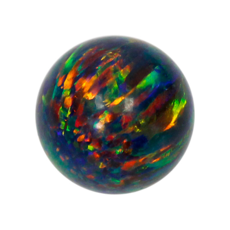 球形OPAL仿欧泊石宝石裸石 圆珠吊坠人造合成澳宝OP32