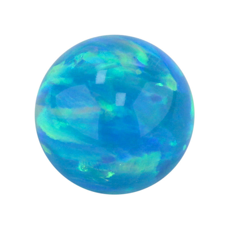 球形OPAL仿欧泊石宝石裸石 人造圆珠子澳宝蓝色OP73