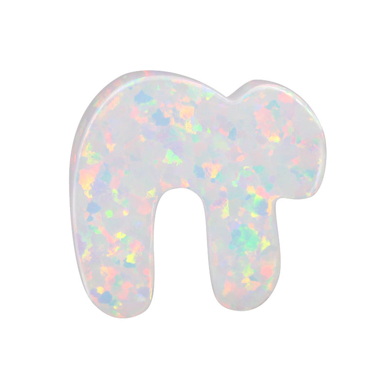 合成澳宝欧泊石OPAL 甘草形素面平底裸石戒面项链OP17