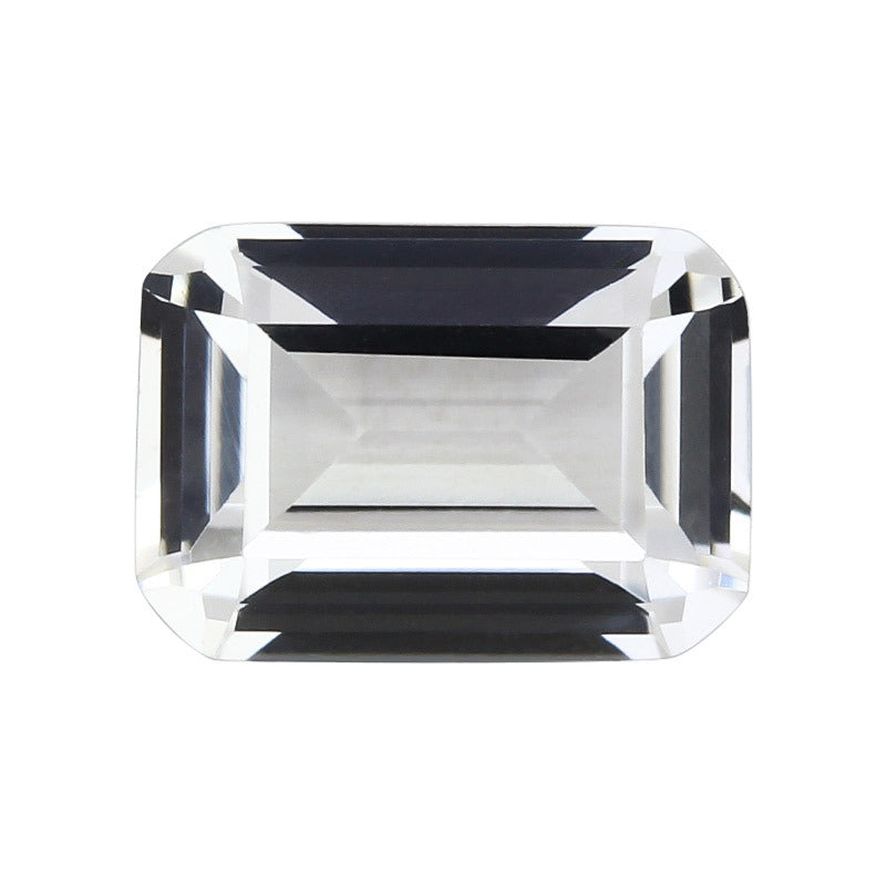 长方倒角车平12#白刚玉裸石 小八角戒面人造白蓝宝裸钻