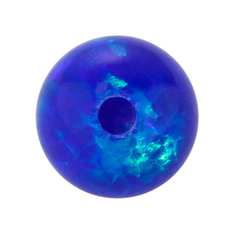 半孔球形OPAL仿欧泊石宝石裸石 靛蓝色人造澳宝珠子OP50