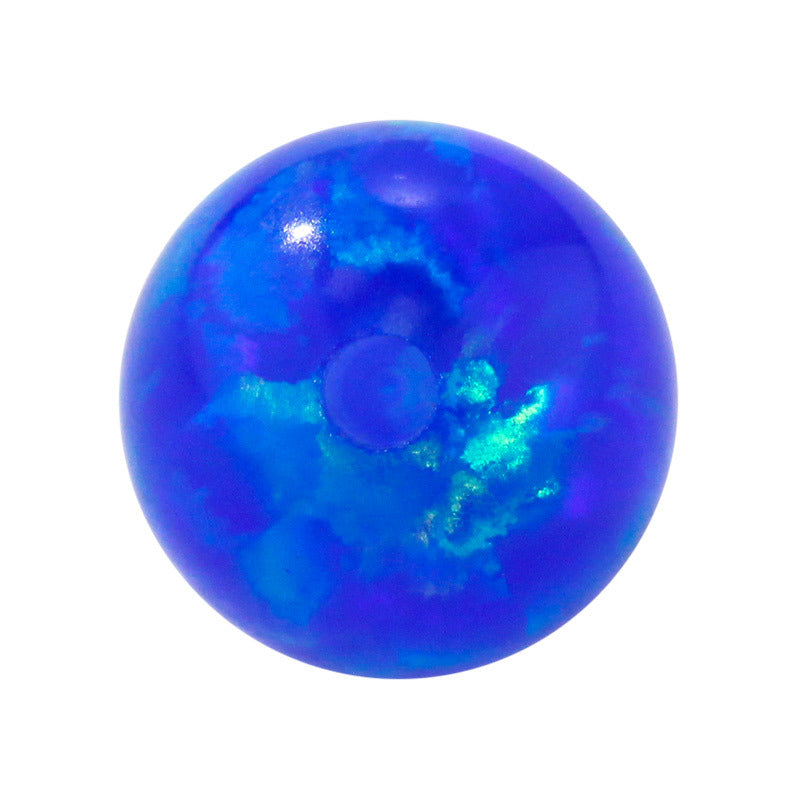 半孔球形OPAL仿欧泊石宝石裸石 圆珠合成澳宝珠子#5G2