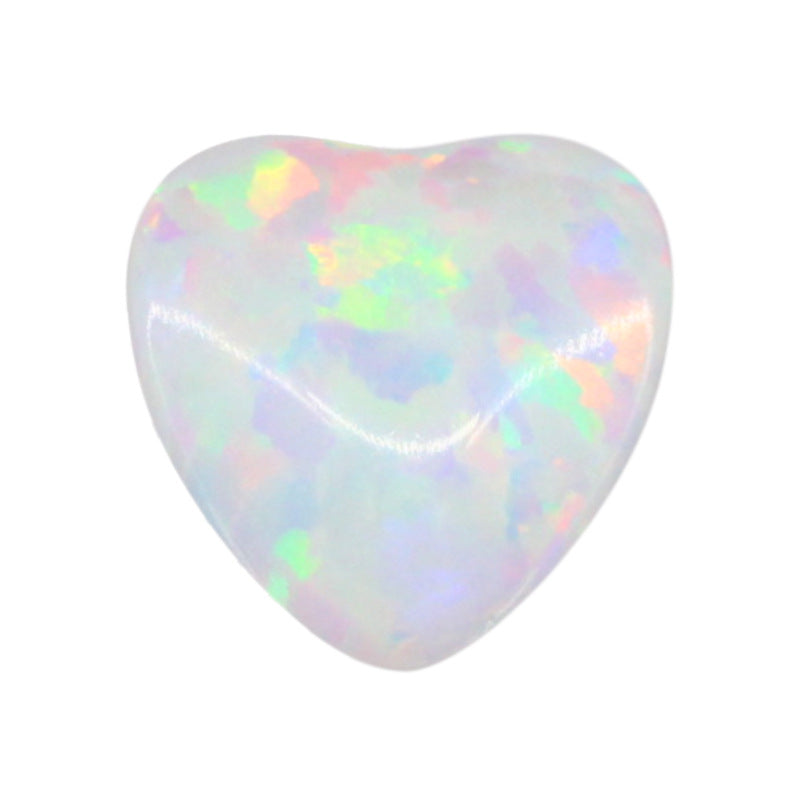 心形合成澳宝欧泊石裸石 人造OPAL蛋白石桃心形戒面OP17