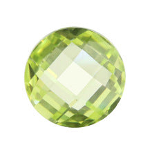 果绿色圆形双龟面锆石裸石 格子面合成立方氧化锆批发