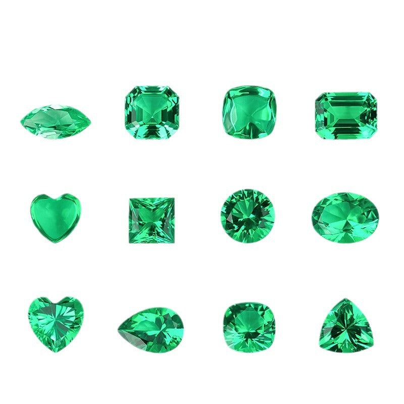 实验室培育祖母绿哥伦比亚绿宝石人工合成异形彩宝规格齐全源头厂