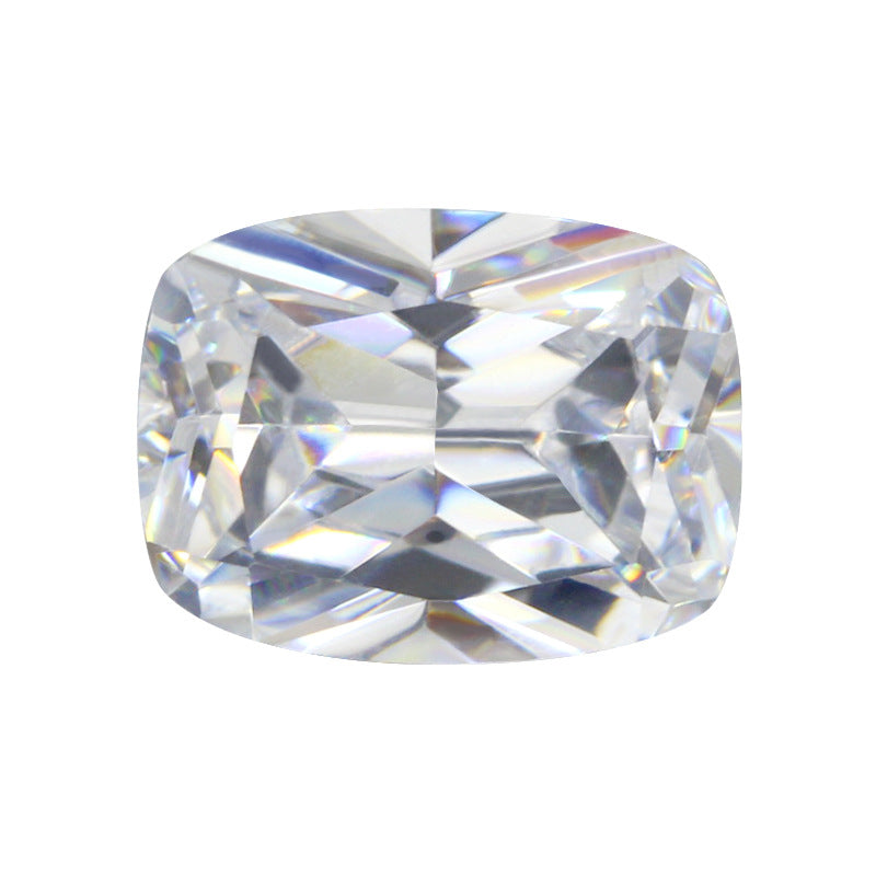 5A肥长方形白色锆石 枕形尖底人造CZ皓石戒面裸石批发