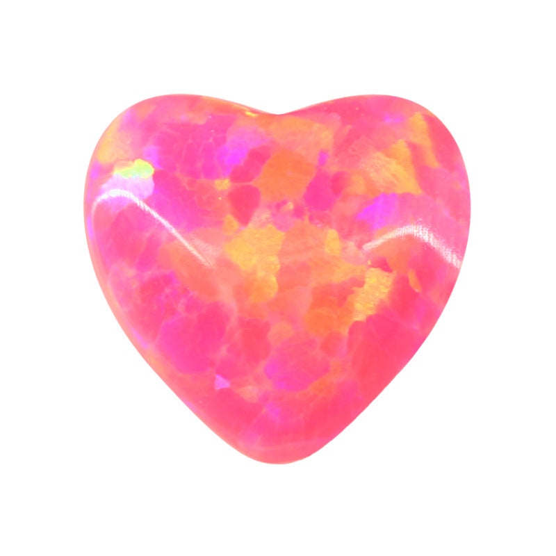 桃心形合成澳宝欧泊石裸石 人造OPAL蛋白石心形戒面OP43