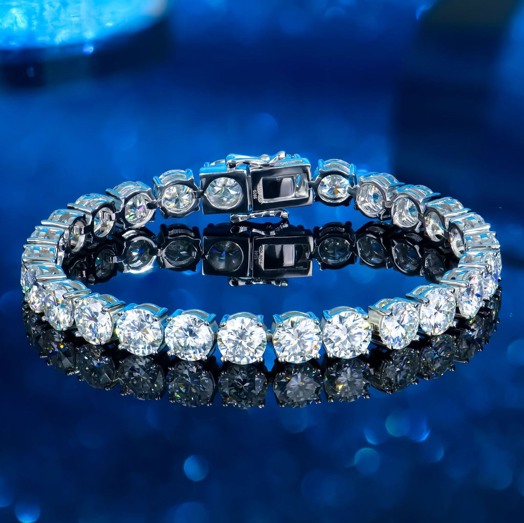 3mm网球项链女小众设计S925镀金高级感项链纯银镶莫桑石