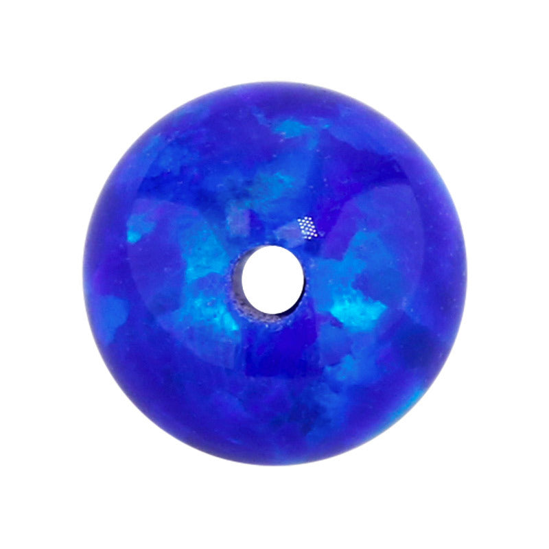 全孔球形OPAL仿欧泊石宝石裸石 圆珠人造合成澳吊坠OP50