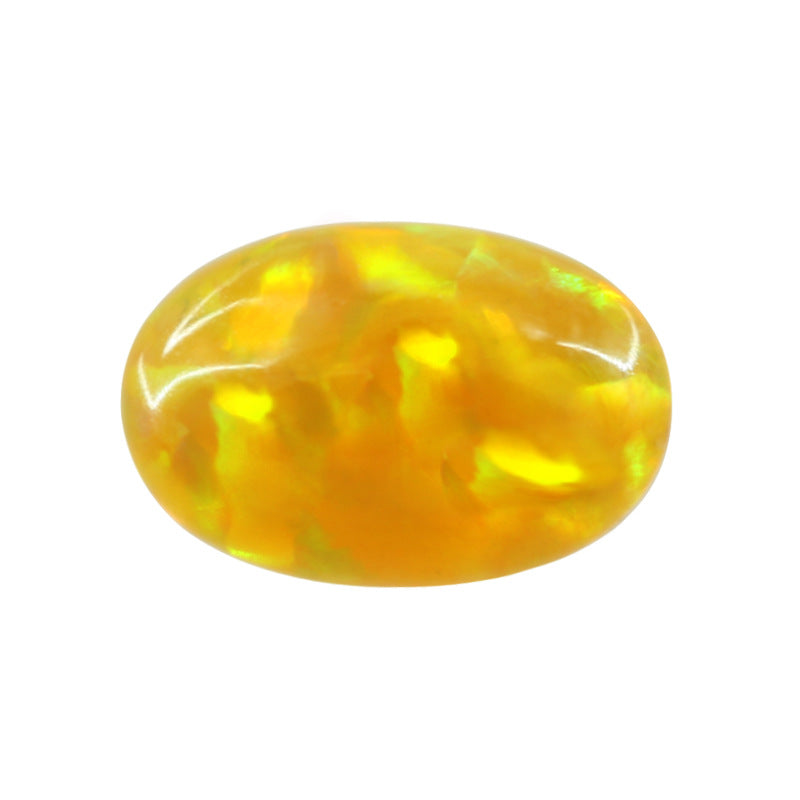 蛋形合成欧泊石OPAL裸石戒面人造澳宝椭圆形平底FI09