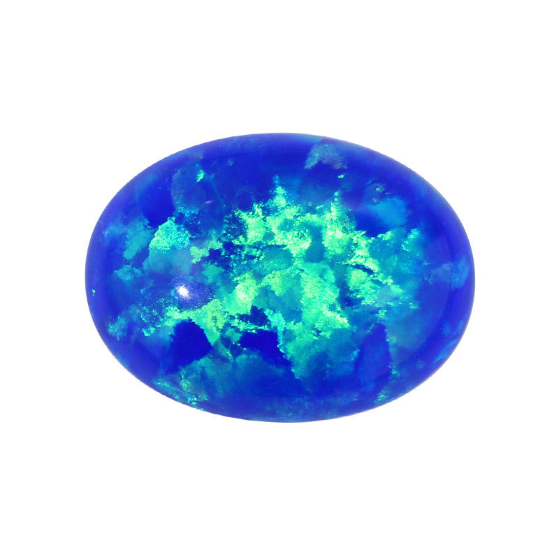 OPAL蛋形合成欧泊石裸石 人造澳宝椭圆形素面平底#5G2