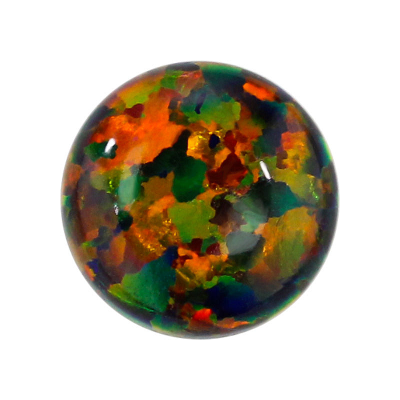 圆形仿欧泊石宝石OPAL裸石平底素面 人造合成澳宝#17G2