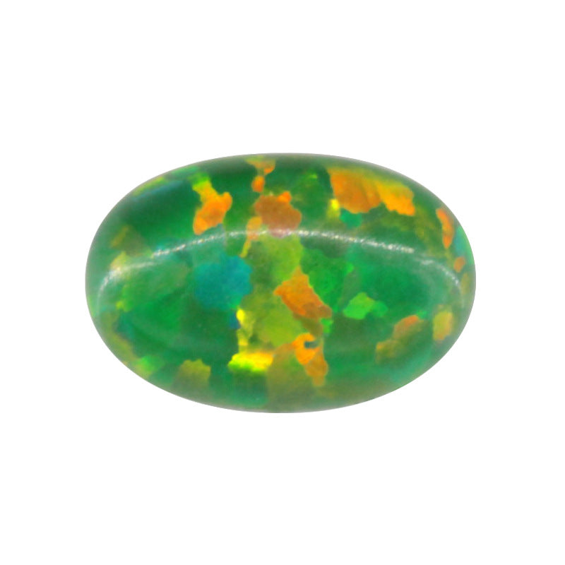 蛋形合成欧泊石OPAL裸石 戒面人造澳宝椭圆形平底OP21
