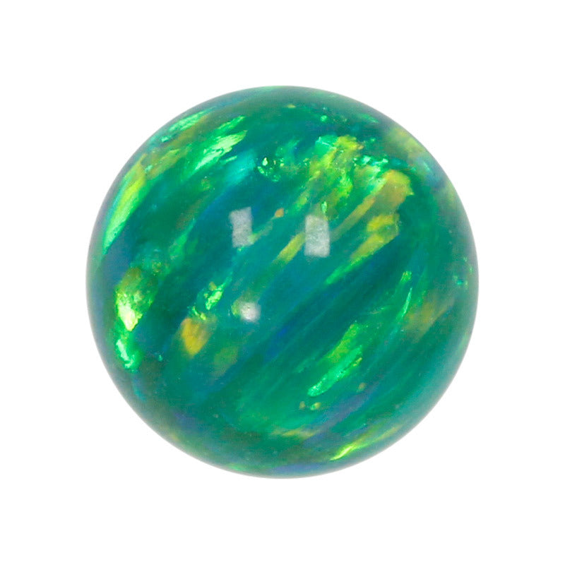 球形OPAL仿欧泊石宝石裸石 人造合成圆珠子澳宝绿色OP11