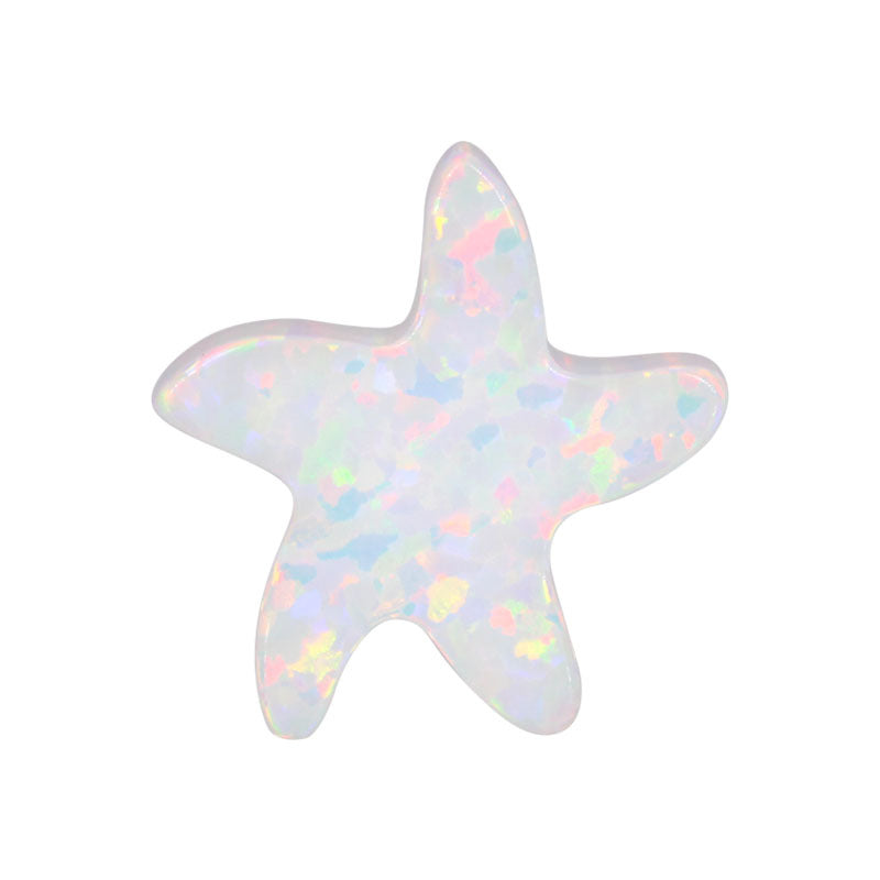 合成澳宝欧泊石OPAL海星 单孔素面平底裸石戒面项链OP17