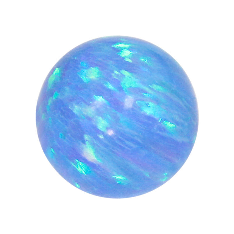 球形OPAL仿欧泊石宝石裸石 人造合成圆珠澳宝蓝色OP06