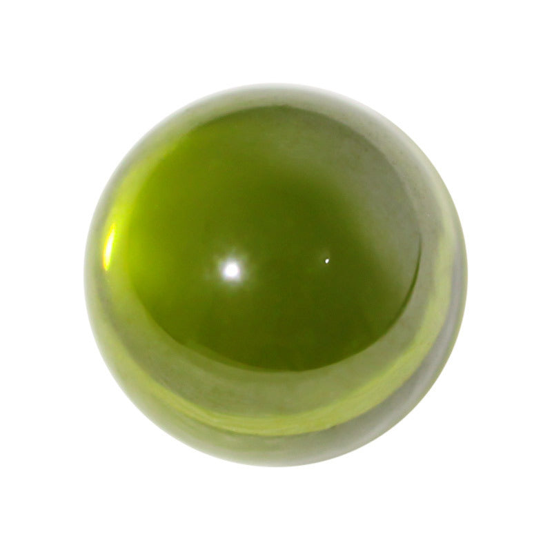 圆珠橄榄绿色锆石裸石 球形光珠宝石镶首饰品散珠DIY