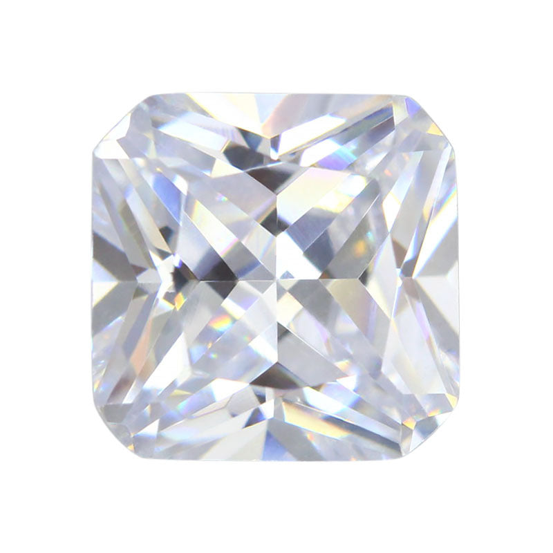5A正方形倒角白色锆石裸石批发 透明合成立方氧化锆DIY