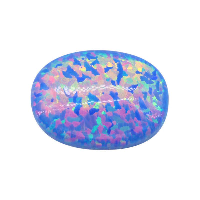 OPAL蛋形合成欧泊石裸石 镶戒面人造澳宝椭圆形平底OP74