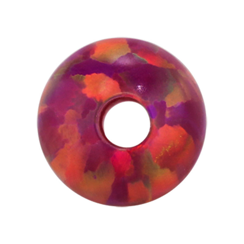 全孔球形OPAL仿欧泊石宝石裸石 人造合成澳宝红色OP23