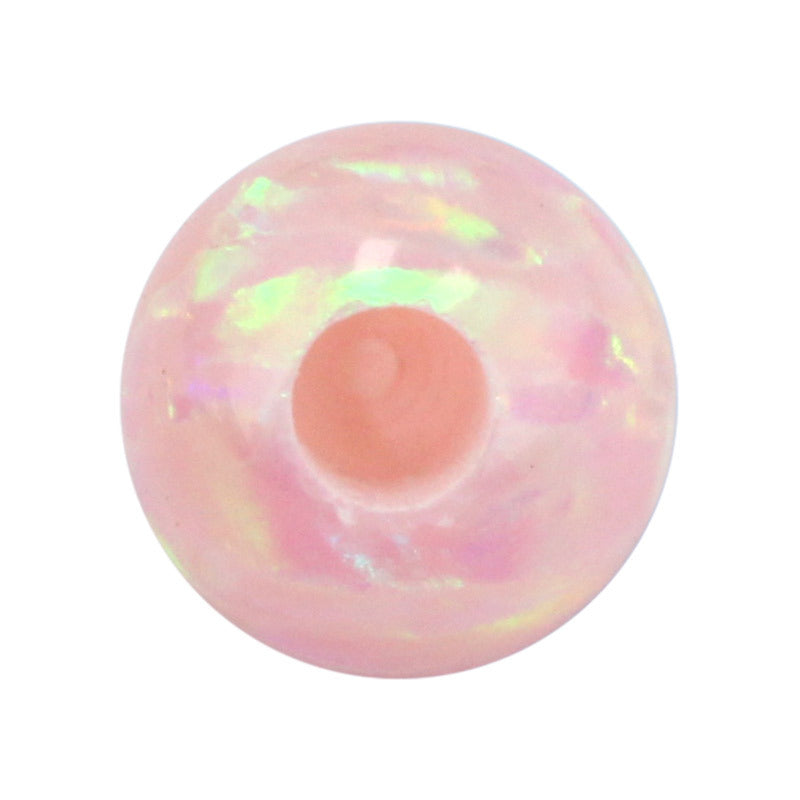 半孔球形OPAL仿欧泊石宝石裸石 人造圆珠澳宝珠子OP08