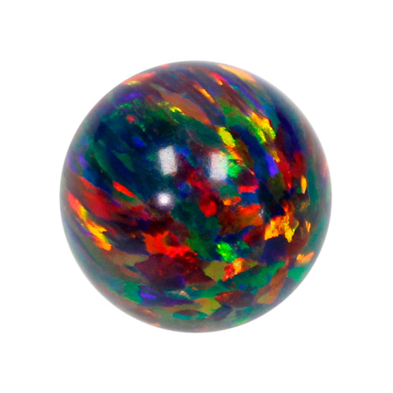 球形OPAL仿欧泊石宝石裸石 圆珠人造合成澳宝吊坠OP34